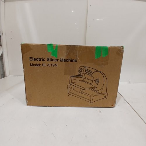 FOHERE ELECTRIC FOOD SLICER WITH INTERCHANGEABLE SERATED BLADE - BLACK (MODEL: SL-519N) image 4