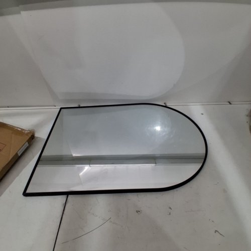 WALL MOUNTED ARCHED VANITY BATHROOM WALL MIRROR WITH METAL FRAME - 20" X 28" - BLACK (MODEL: JZ-YH-H) image 2