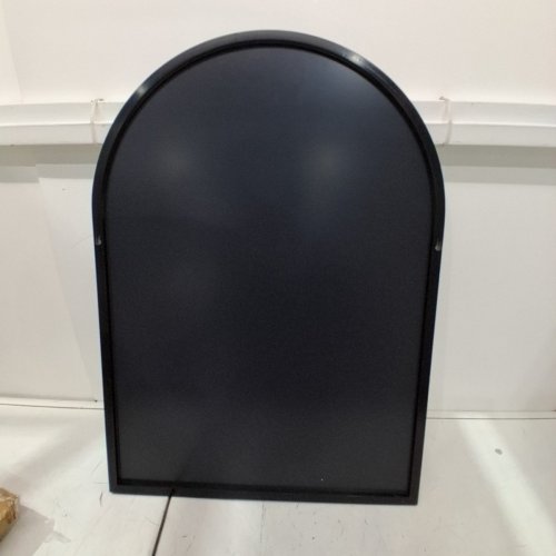 WALL MOUNTED ARCHED VANITY BATHROOM WALL MIRROR WITH METAL FRAME - 20" X 28" - BLACK (MODEL: JZ-YH-H) image 3