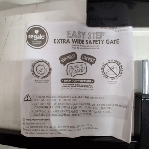 REGALO EASY STEP EXTRA WIDE SAFETY GATE - 29-49"X 30" - BLACK (MODEL:1164 EB DS) image 4
