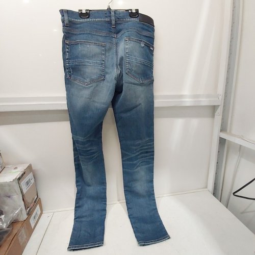 MEN'S AMIRI DISTRESSED CRYSTAL TRACK JEANS - SIZE 34 - 70FTS INDIGO image 7