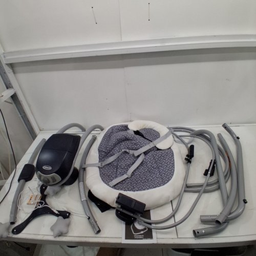 GRACO SIMPLE SWAY LX SWING WITH MULTI-DIRECTION SEAT, 10 SONGS, 5 NATURE SOUNDS, 6 SWING SPEED AND 2 SPEED VIBRATION - GREY - (MODEL: 2143050) image 3