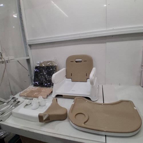HRUSITOO 3-IN-1 ADJUSTABLE CONVERTIBLE BABY HIGH CHAIR FOR BABIES AND TODDLERS - 34" X 27" X 24" - BEIGE (MODEL: HA-N009) image 2