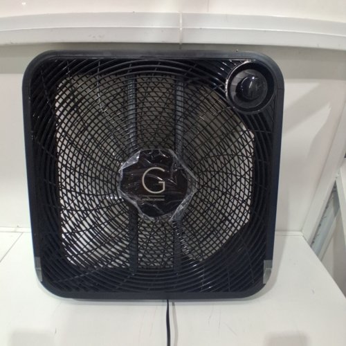 GENESIS BOX FAN 3 SPEED SETTINGS, CARRYING HANDLE - 20'' - BLACK (MODEL: G20BOX-BLK) image 2