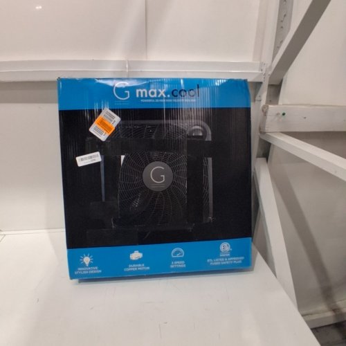 GENESIS BOX FAN 3 SPEED SETTINGS, CARRYING HANDLE - 20'' - BLACK (MODEL: G20BOX-BLK) image 4