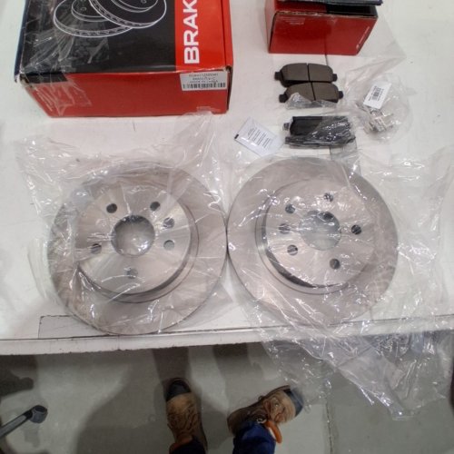 A-PREMIUM REAR SOLID DISC BRAKE ROTORS AND CERAMIC BRAKE PAD KIT FOR SELECT CHEVROLET & BUICK MODELS (MODEL: BRR55199J-C / BPD14680B-C) image 5