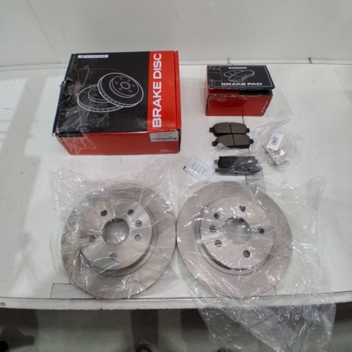 A-PREMIUM REAR SOLID DISC BRAKE ROTORS AND CERAMIC BRAKE PAD KIT FOR SELECT CHEVROLET & BUICK MODELS (MODEL: BRR55199J-C / BPD14680B-C) image 6
