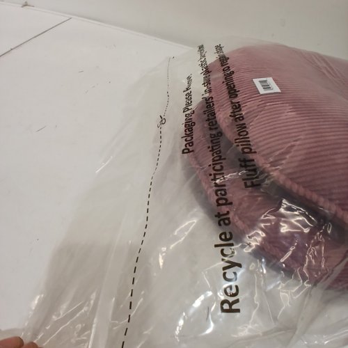 2PK ROOM ESSENTIALS ROUND DECORATIVE PILLOW - 16" - AMARANTH RED image 3