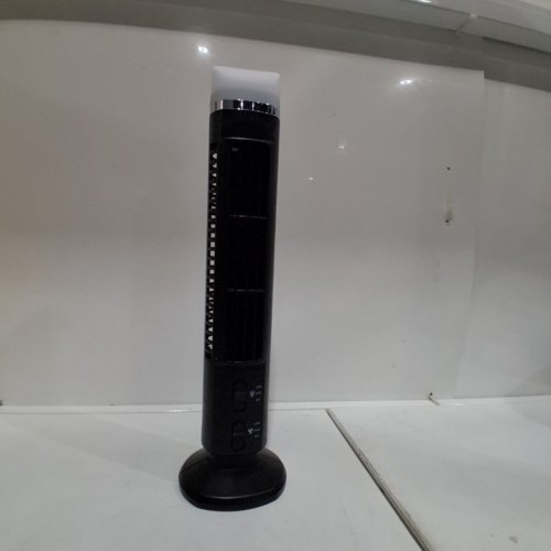 ERHIGHER LED LIGHT BLADELESS STREAMLINED DESIGN TOWER FAN - 14"X3.9" - BLACK image 4