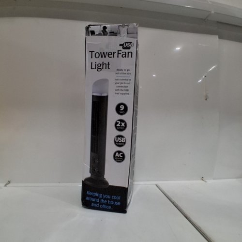 ERHIGHER LED LIGHT BLADELESS STREAMLINED DESIGN TOWER FAN - 14"X3.9" - BLACK image 5
