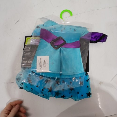 2PC TODDLER MAGICAL WITCH COSTUME DRESS AND HAT - 2T - BLUE/PURPLE image 3