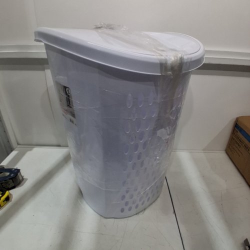 STERILITE ULTRA WHEELED LAUNDRY HAMPER WITH HANDLE WHITE (MODEL: 1227) image 2
