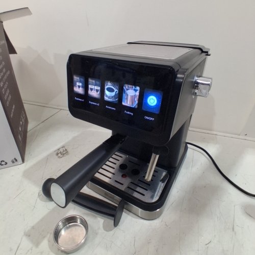 BLUEBOW COFFEE/ESPRESSO MACHINE WITH MILK FROTHER STEAM WAND- 120 V 1050W - BLACK (MODEL: CM3160) image 3