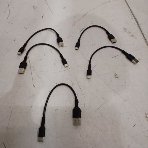 5PK UMEFLY USB TYPE-C CABLE - 6" - BLACK image 4