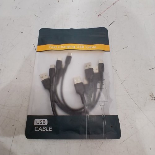 5PK UMEFLY USB TYPE-C CABLE - 6" - BLACK image 5