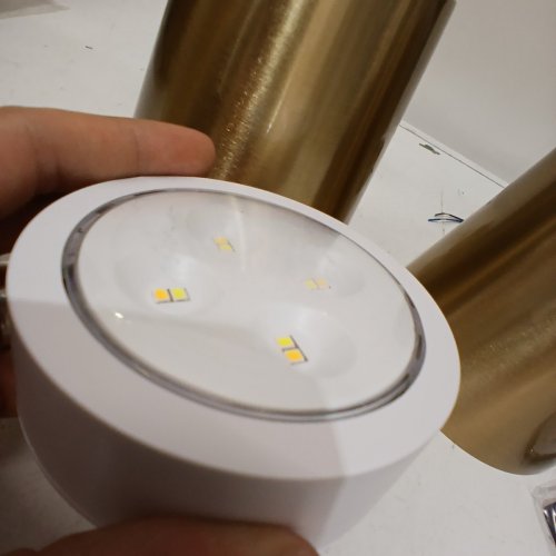 2PK HOTRAN BATTERY WALL LAMPS - GOLD image 5