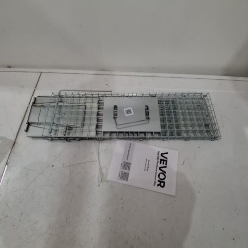 VEVOR HUMANE GALVANIZED IRON ANIMAL TRAP - 24"X8"X8"- SILVER (MODEL: LB-18) image 2