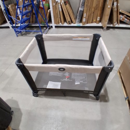GRACO FOLDABLE PACK N PLAY PLAY YARD - GREY/BLACK (MODEL: 2084226) image 3