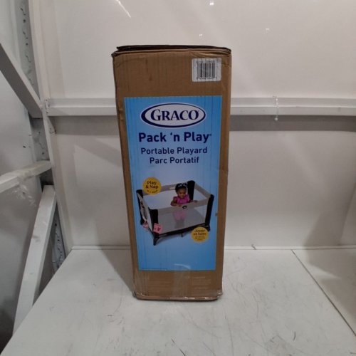 GRACO FOLDABLE PACK N PLAY PLAY YARD - GREY/BLACK (MODEL: 2084226) image 8