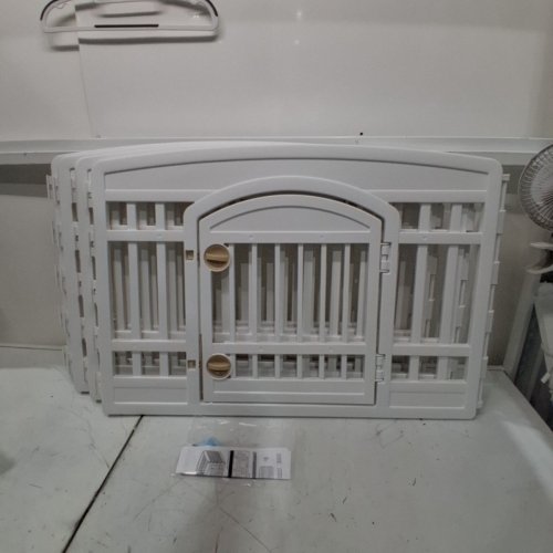 IRIS USA 4-PANEL PET PLAY PEN WITH GATE - 35" X 24" - WHITE (MODEL: CI-606E /CI-604E)) image 2