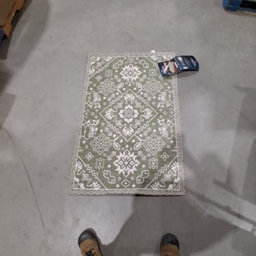 SADIE ACCENT NON-SLIP MAT -45" X 30" - GREEN/CREAM (MODEL: 1992776) image 2