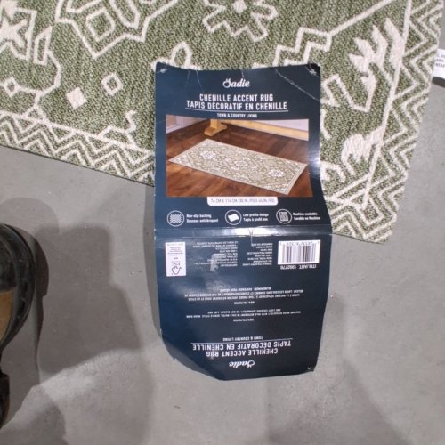 SADIE ACCENT NON-SLIP MAT -45" X 30" - GREEN/CREAM (MODEL: 1992776) image 3