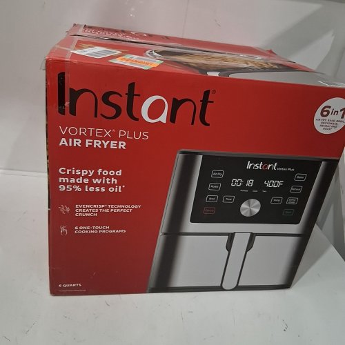 INSTANT 6-IN-1 VORTEX PLUS AIR FRYER- 6QT - STAINLESS STEEL/BLACK (MODEL: VORTEXPLUS6) image 7