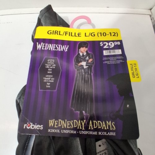 3PC WOMEN'S RUBIES WEDNESDAY ADDAMS NEVERMORE ACADEMY SCHOOL UNIFORM COSTUME - LARGE 10/12 (STYLE: 1000159) image 3