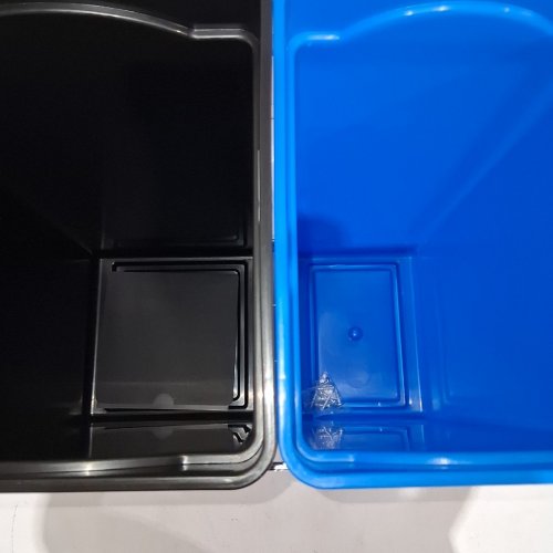 SIMPLEHUMAN UNDER COUNTER KITCHEN PULL-OUT RECYCLER - 35L - BLUE/BLACK (MODEL: CW1016) image 3