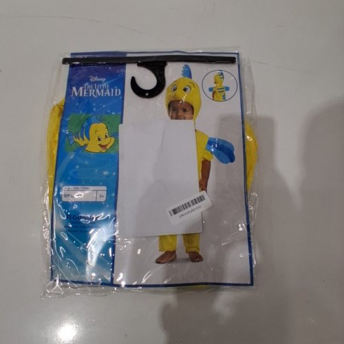 TODDLERS DISNEY THE LITTLE MERMAID CLASSIC COSTUME FLOUNDER- SIZE SMALL/2T- YELLOW/BLUE image 2