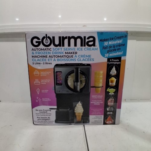 GOURMIA 6-IN-1 AUTOMATIC SOFT SERVE ICE CREAM AND FROZEN DRINK MAKER - 2L/2.11QT - BLACK (MODEL: GSI1060BK/4444017) image 6