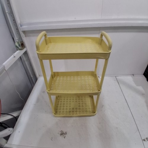 3-TIER STORAGE PLASTIC SHELF - 27" - YELLOW image 2