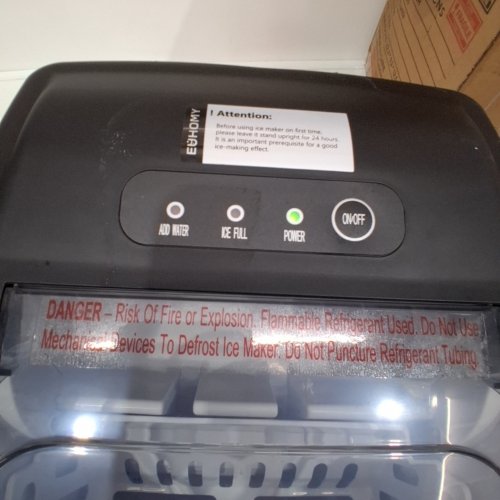 EUHOMY COUNTERTOP ICE MAKER - MAKES 26LBS/DAY - STAINLESS STEEL (MODEL: IM-06S) image 2