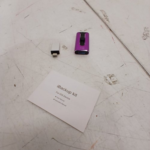 UNBRANDED USB FLASH DRIVE WITH ADAPTER FOR PHONES - USB AND USB-C FLASH DRIVE - 512GB - PURPLE image 3