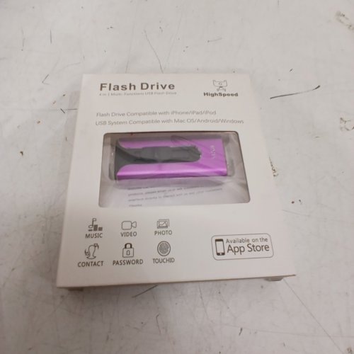 UNBRANDED USB FLASH DRIVE WITH ADAPTER FOR PHONES - USB AND USB-C FLASH DRIVE - 512GB - PURPLE image 4