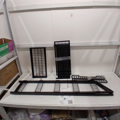 FIVAZ 5-TIER FREESTANDING ROLLING SUPERMARKET DISPLAY RACK WITH HOOKS AND WHEELS - BLACK image 2