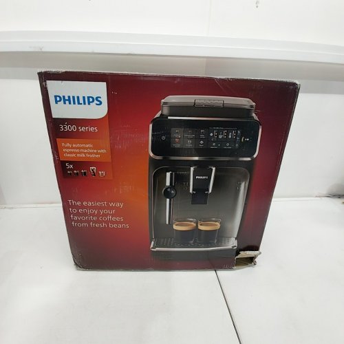 PHILIPS 3300 SERIES FULLY AUTOMATIC ESPRESSO MACHINE WITH INTUITIVE TOUCH DISPLAY & CLASSIC MILK FROTHER - BLACK/CHROME - (MODEL: EP3326/90) image 6