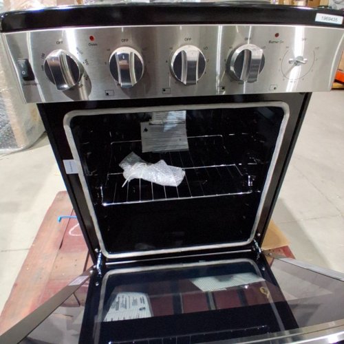 ELEMENT SLIDE-IN COIL STOVE RANGE WITH 4 BURNERS - 24" - 3.7 CU. FT - STAINLESS STEEL / BLACK (MODEL:EECR24MES-CA) image 3