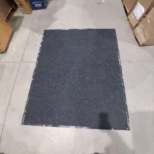 NATUREI HEAVY DUTY NON-SLIP COMMERCIAL FRONT ENTRY INDOOR/OUTDOOR ENTRANCE DOOR MAT - 4FT X 5FT - GREY STRIPE image 3