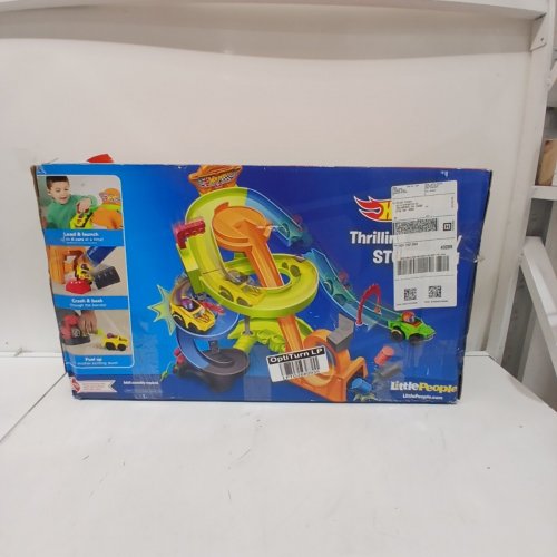 LITTLE PEOPLE HOT WHEELS SPIRAL STUNT SPEEDWAY TOY SET (MODEL: HWB37) image 4