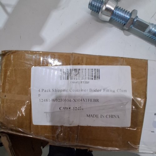 4PK SHIPPING CONTAINER BRIDGE FITTING CLAMP - 11" X 4.52" - SILVER image 2