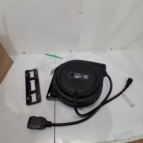 AUTOMATIC RETRACTABLE EXTENSION CORD REEL -2500W - 125 V - 60HZ - 40FT - BLACK (ITEM: HCRD40S) image 3