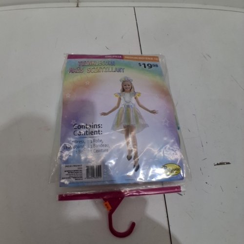 3PC PARTYHOLICS TWINKLECORN UNICORN COSTUME - MEDIUM (8-10) - MULTICOLOUR image 2