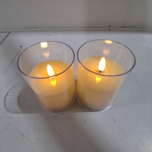 2PK LED ARTIFICIAL CANDLES - 3" X 4" - CREAM image 2