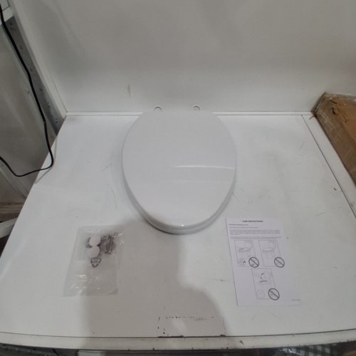 SAILTOK ELONGATED TOILET SEAT WITH SOFT CLOSE, WHITE image 2