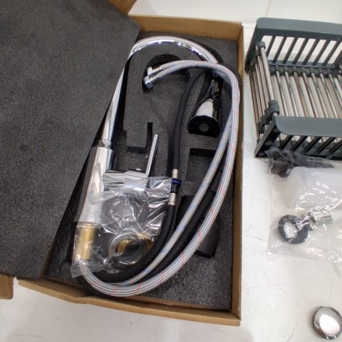 HANDMADE KITCHEN SINK WITH DRAIN BASKET - STAINLESS STEEL (MODEL: UHK001S28) image 4