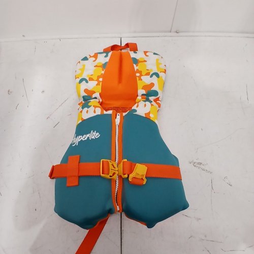 KIDS HYPERLITE INFANT CHILD PFD LIFE VEST - UP TO 30LBS - BLUE/GREY/ORANGE (STYLE: 1819491) image 2