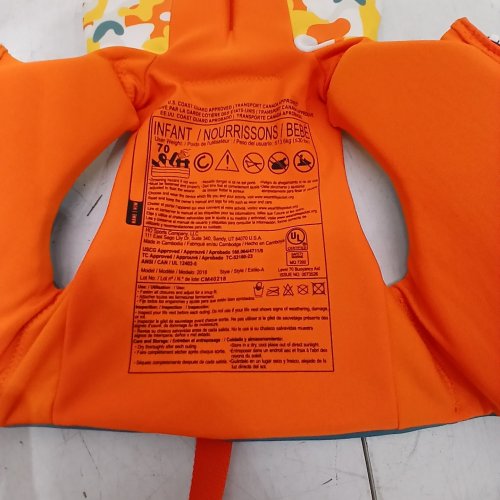 KIDS HYPERLITE INFANT CHILD PFD LIFE VEST - UP TO 30LBS - BLUE/GREY/ORANGE (STYLE: 1819491) image 3