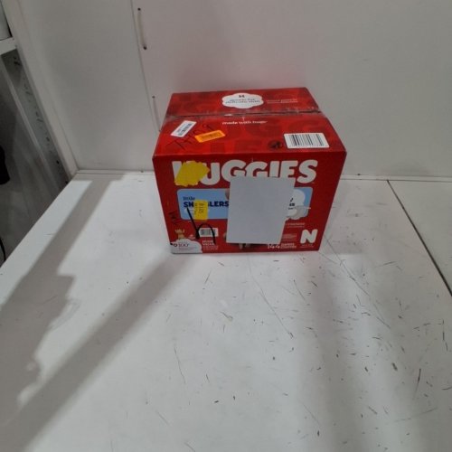 96PK HUGGIES LITTLE SNUGGLERS DIAPERS FOR NEWBORNS - WHITE/MULTICOLOUR image 4