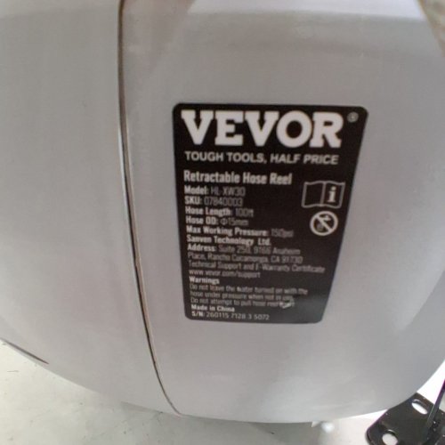 VEVOR RETRACTABLE HOSE REEL - 100FT - (MODEL: HL-XW30) image 3